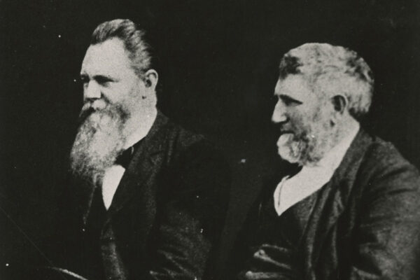 James A. Harding, left, and David Lipscomb cofounded Lipscomb University as the Nashville Bible School in 1891.