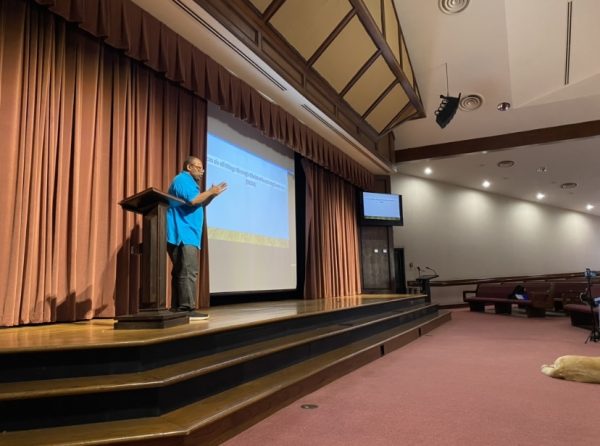 Lewis Parry leads a lesson at The Park Church of Christ.
