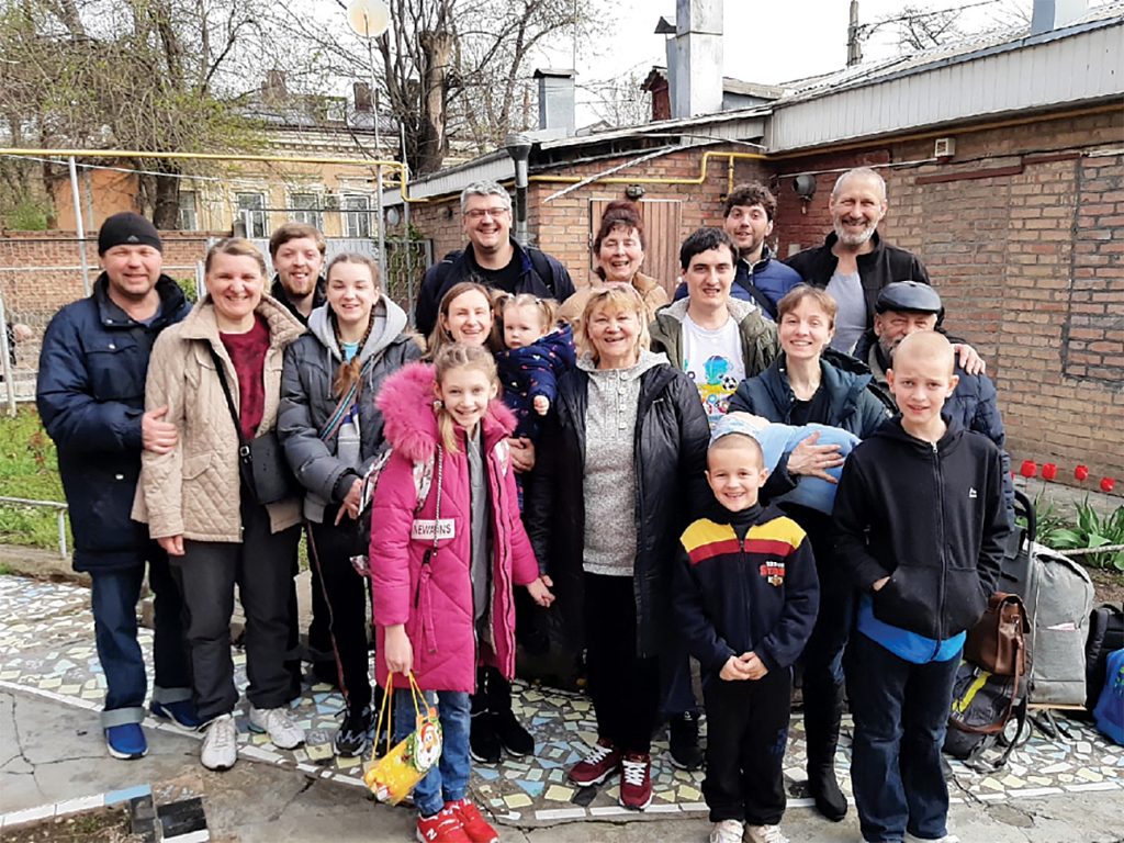 Mariupol church members smile in Rostov-on-Don, Russia, where a Church of Christ provided for them during their journey to Poland. Church members in St. Petersburg also assisted. “Churches and volunteers are helping the victims, who have lost everything, but not God,” said St. Petersburg minister Igor Egirev.